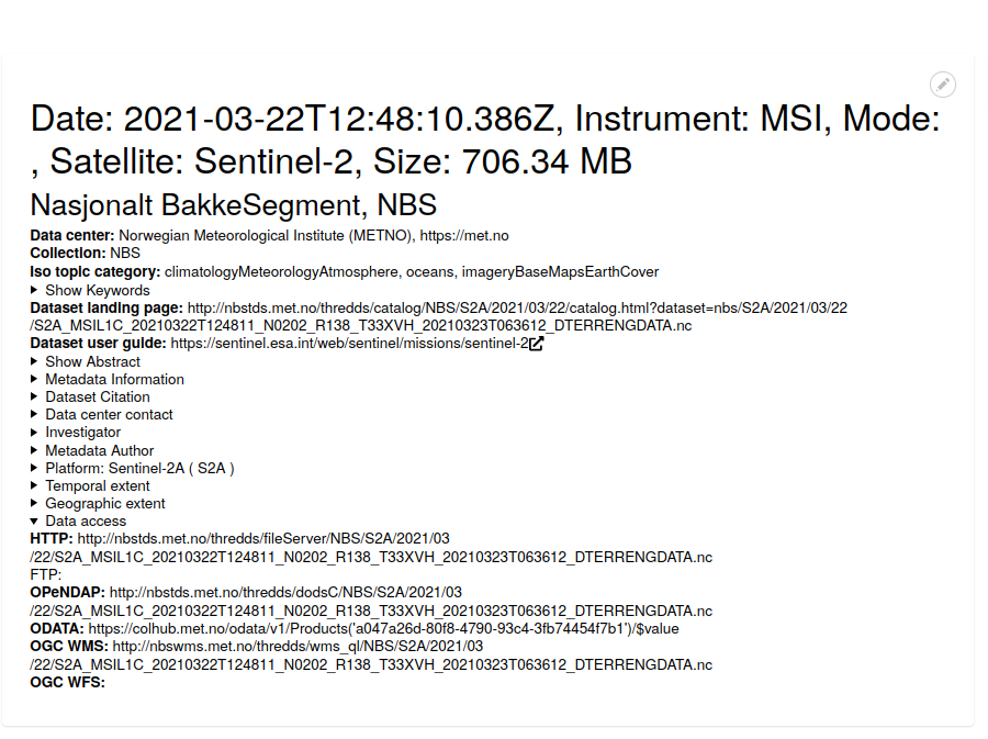 metadata landing page